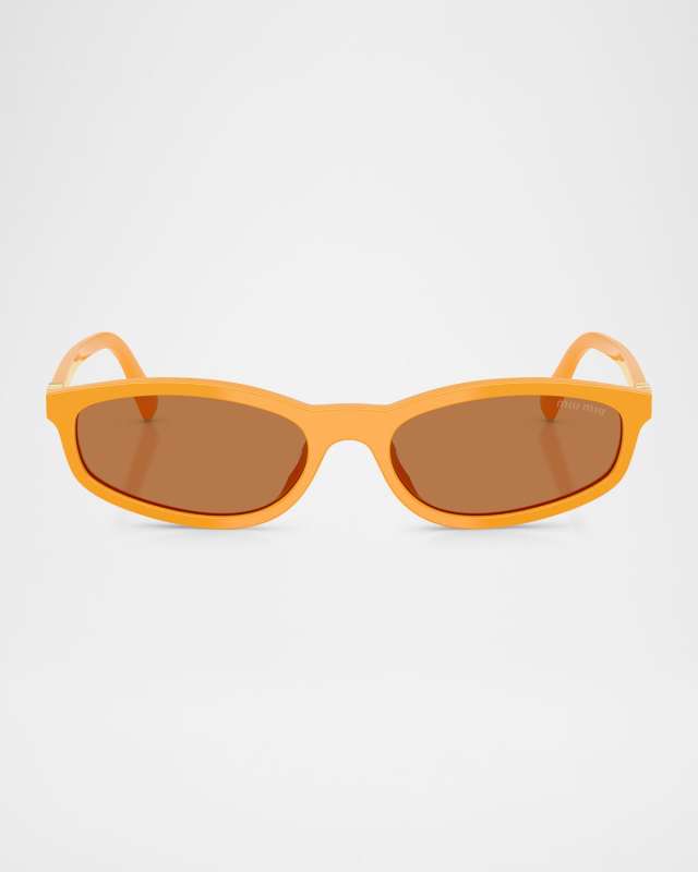MU A06S Acetate Oval Sunglasses